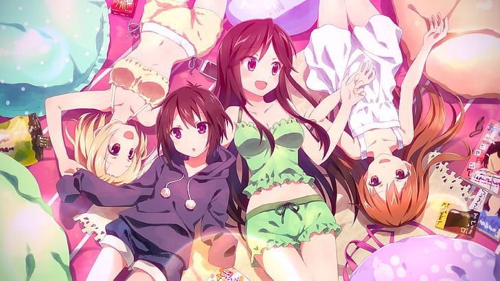 Anime YouTube Banner Art, nishi yuuko, tooru ichii, achannel, tennouji nagisa Free HD Wallpaper