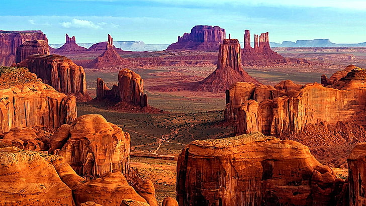 Arizona Desert Scenes Landscapes, viewpoint, geology, formation, desert rock Free HD Wallpaper