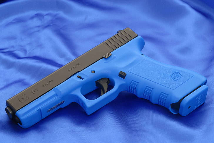 Blue Training Guns, bed, sheet, canvas, textile