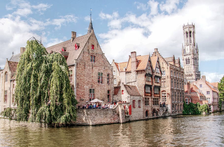 Bruges Brussels Belgium, world heritage, belgium, ancient building, facades Free HD Wallpaper