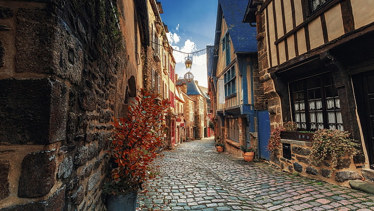 Celtic Brittany France, france, narrow, building, old Free HD Wallpaper