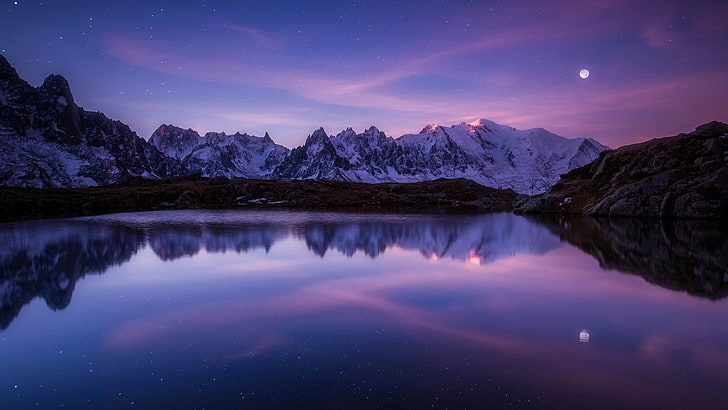 Chamonix Italy, nature, wilderness, reflection, montblanc Free HD Wallpaper