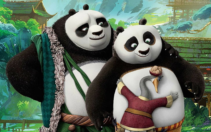 Chinese Symbol Fortune, kung fu panda 3, po family Free HD Wallpaper