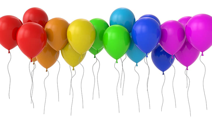 Cool Birthday Balloons, balloon, happy, colorful, birthday Free HD Wallpaper