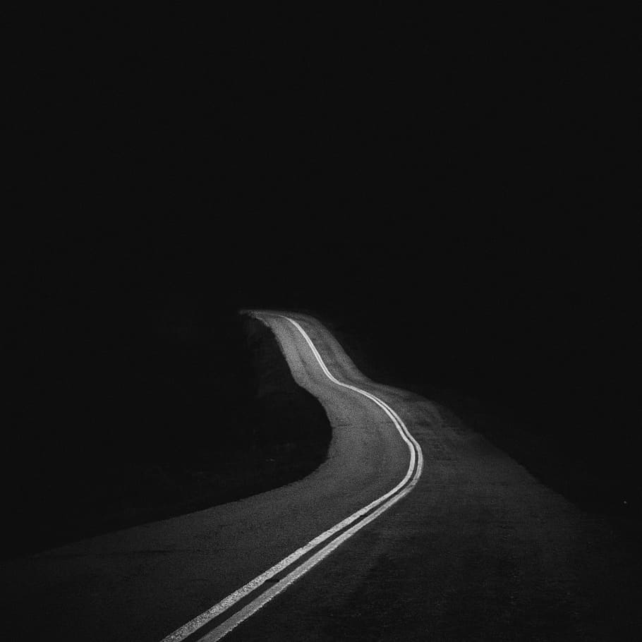 Dark Highway at Night, speed, highway, quiet, illustration Free HD Wallpaper