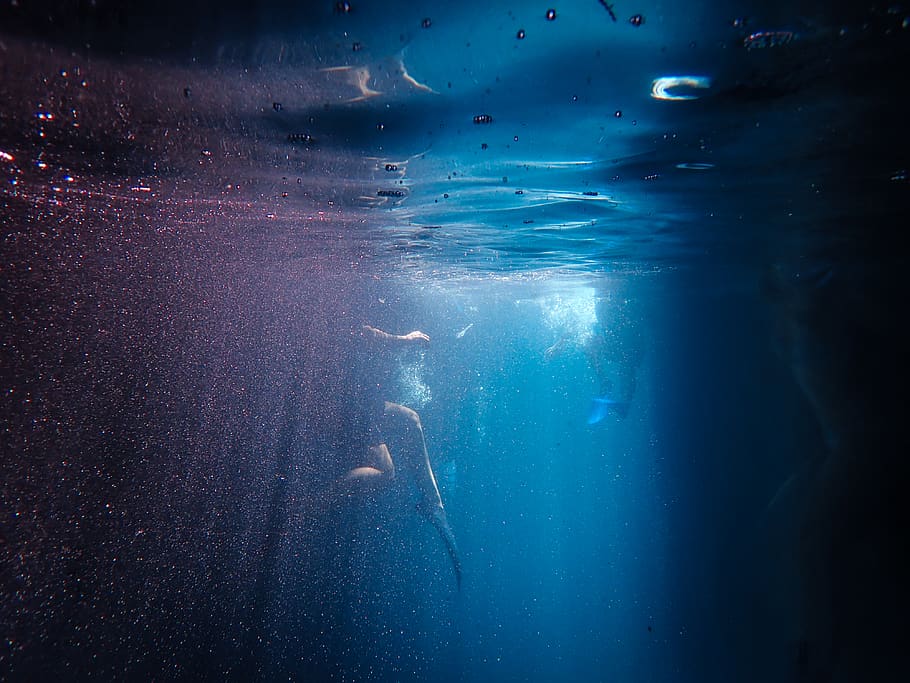 Dark Underwater Art, water, adventure, underwater, photography Free HD Wallpaper