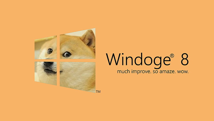 Dodge Windows, memes, minimalism, doge, windows 8