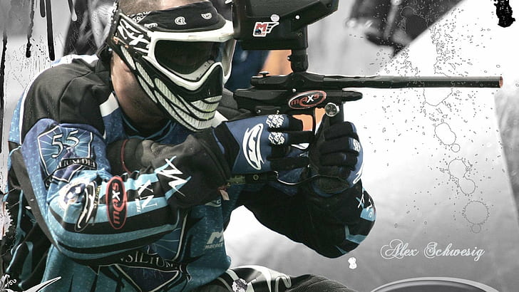 extreme, weapon, action, paintball Free HD Wallpaper