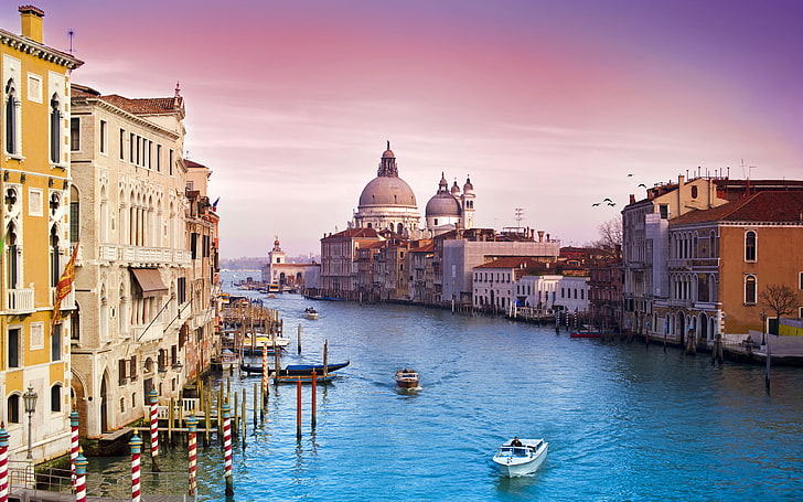 Florence Italy, venetian lagoon, venice  italy, santa maria della salute, sunlight Free HD Wallpaper