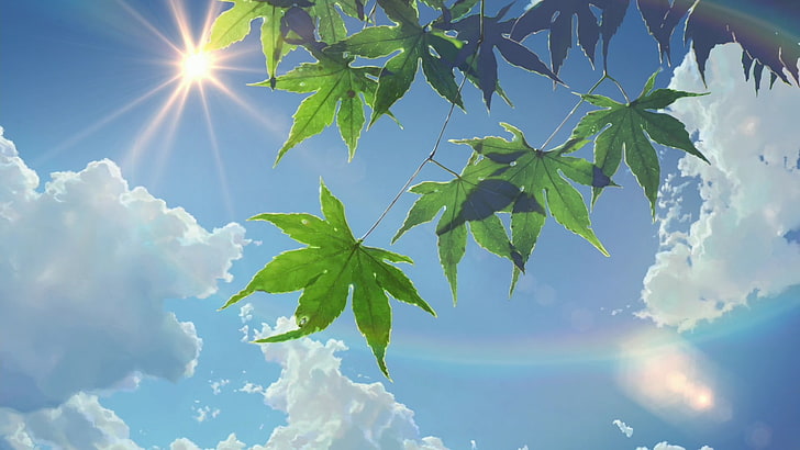 Garden Words Anime, makoto shinkai, lens flare, sun, season Free HD Wallpaper