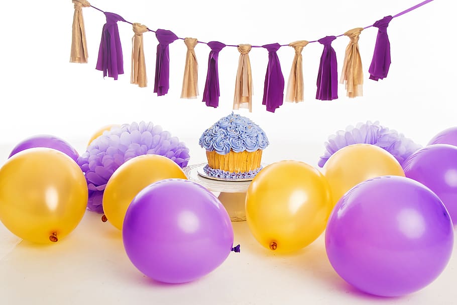 Happy 42nd Birthday, large group of objects, clothing, balloon, hanging Free HD Wallpaper