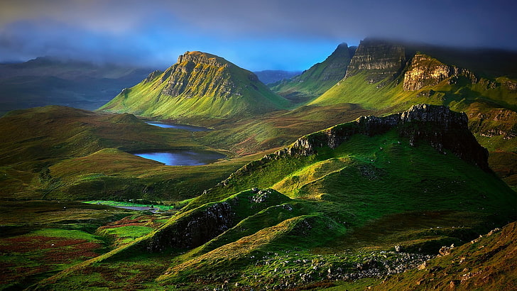 Isle of Skye, beauty in nature, mountain range, tranquility, water Free HD Wallpaper