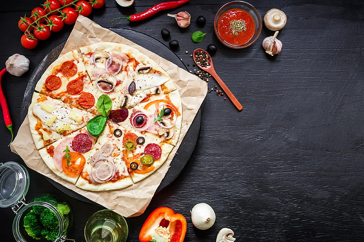 Italy Cheese Pizza, olive, freshness, mushroom, readytoeat Free HD Wallpaper