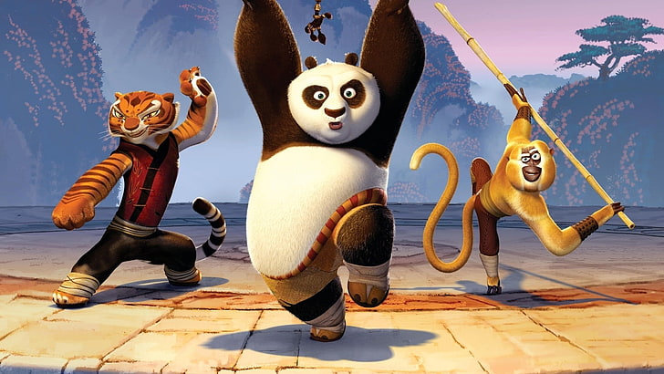 Jack Black, fun, kung fu panda, sunlight, kung Free HD Wallpaper