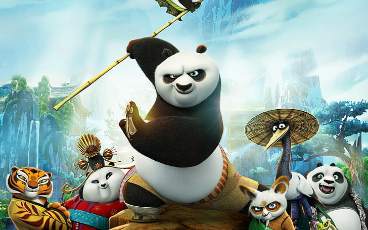 Kung Fu Panda 2 PO, kung fu panda 3, tigress, panda, kung Free HD Wallpaper