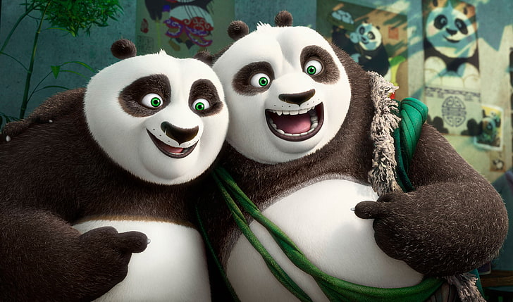 Kung Fu Panda 4, panda  animal, winter, happiness, celebration