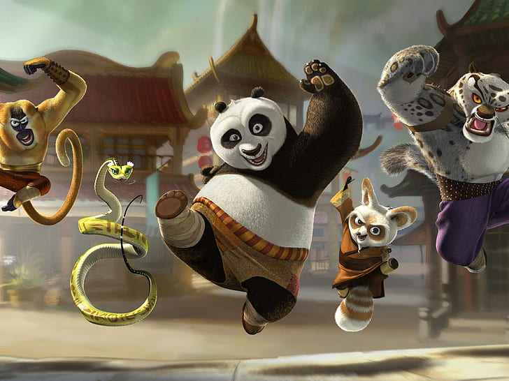 Kung Fu Panda Po, panda, kung, Fu, kungfu Free HD Wallpaper