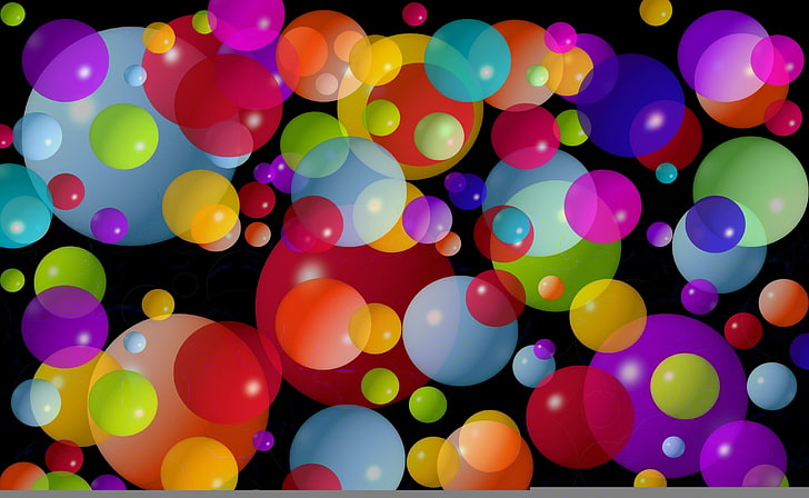 Microsoft Bubbles, midair, shiny, full frame, inflatable Free HD Wallpaper