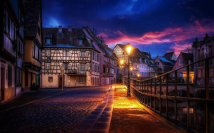 Night Street HD, sky, residential district, the way forward, architecture