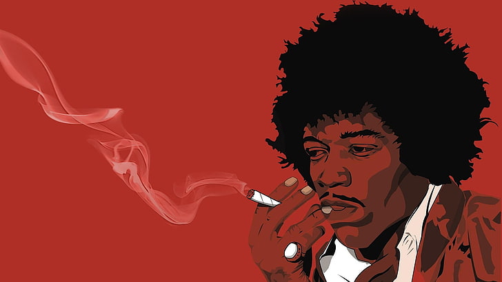 of Jimi Hendrix, studio shot, headshot, creativity, young men Free HD Wallpaper