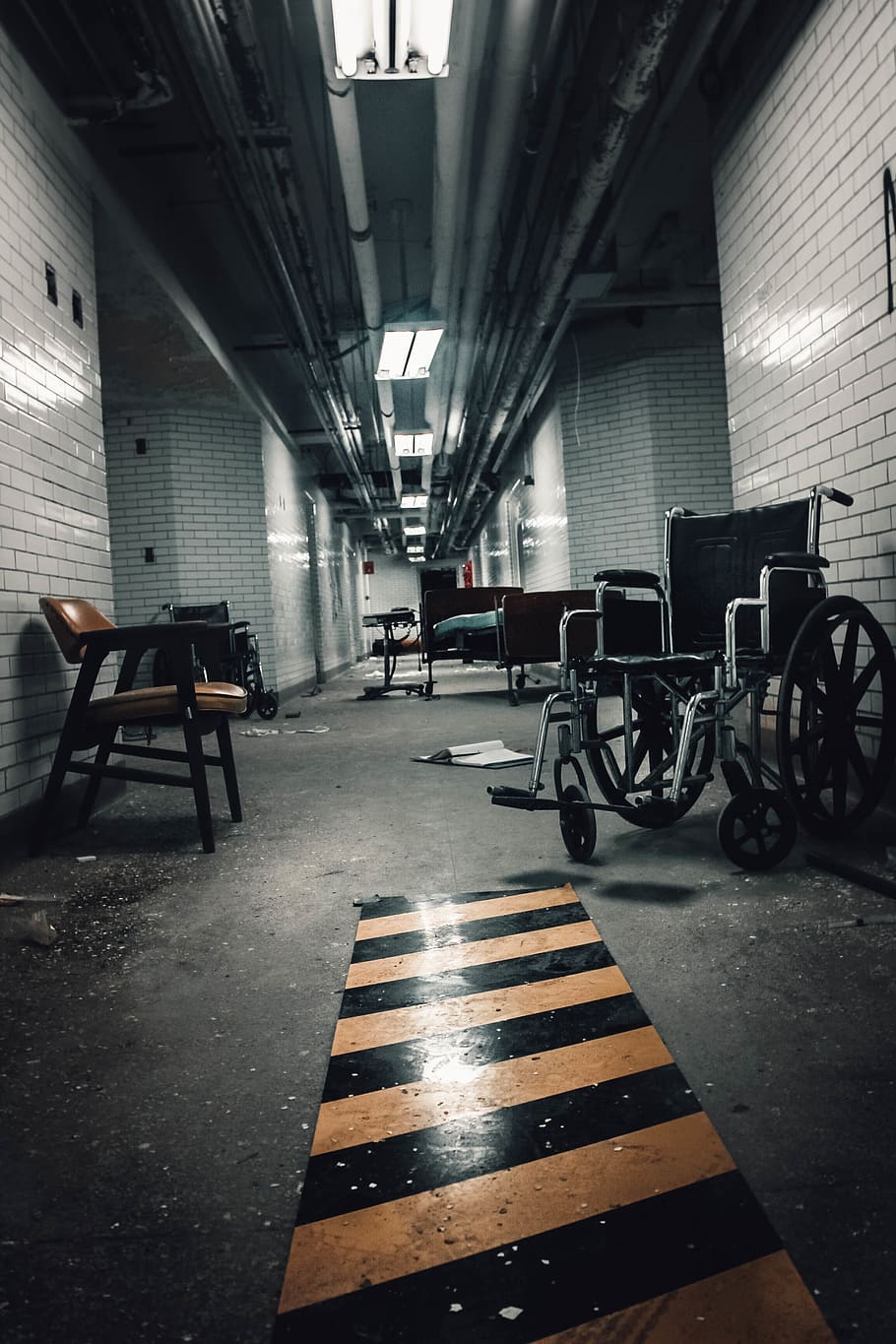 Old Abandoned Mansions Detroit, absence, wheelchair, illuminated, ceiling Free HD Wallpaper