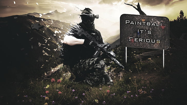 paintball, action, weapon, paint Free HD Wallpaper