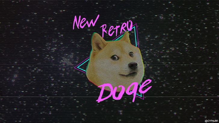 Shiba Chow, shiba inu, vhs, retro style, new retro wave Free HD Wallpaper