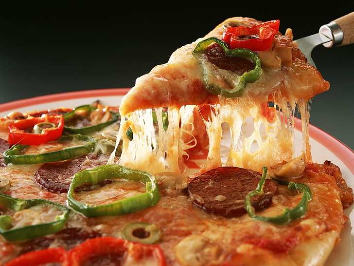Tasty Food Pizza, studio shot, indulgence, meal, herb Free HD Wallpaper