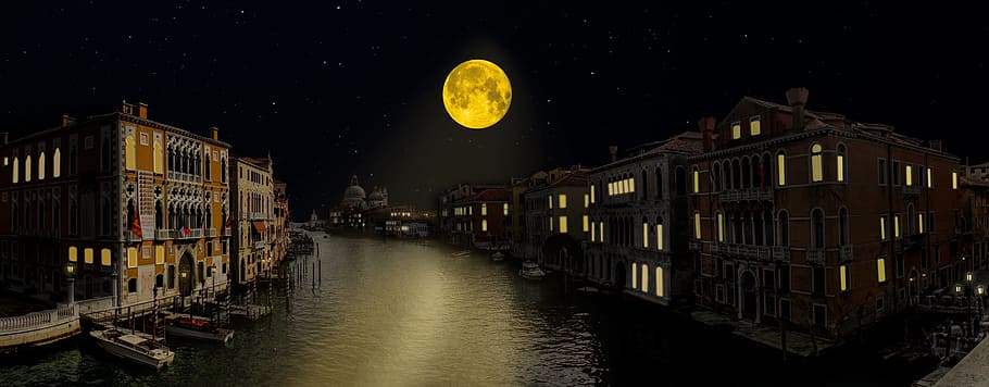 Venus Planet Moons, gondola, nature, doge, residential district Free HD Wallpaper