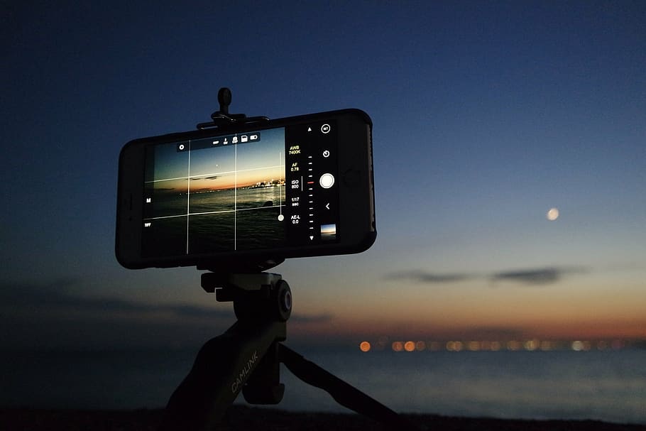 water, camera operator, sunset, stick Free HD Wallpaper