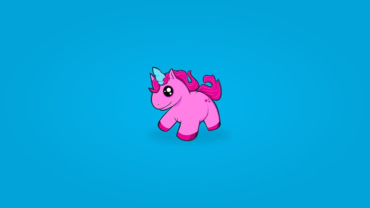 Animated Pink Unicorn, representation, animal themes, closeup, single object Free HD Wallpaper