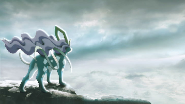 Baby Suicune, suicune, storm cloud, creativity, art and craft Free HD Wallpaper