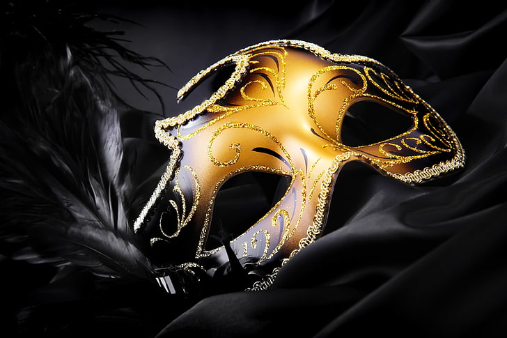 black color, traditional festival, traveling carnival, venetian mask Free HD Wallpaper