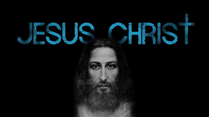 Black Jesus Drawings, western script, adult, shroud, black background Free HD Wallpaper