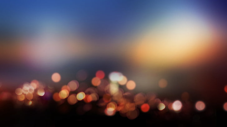 Blurred Lights Bokeh, lighting equipment, motion, nightlife, shiny Free HD Wallpaper