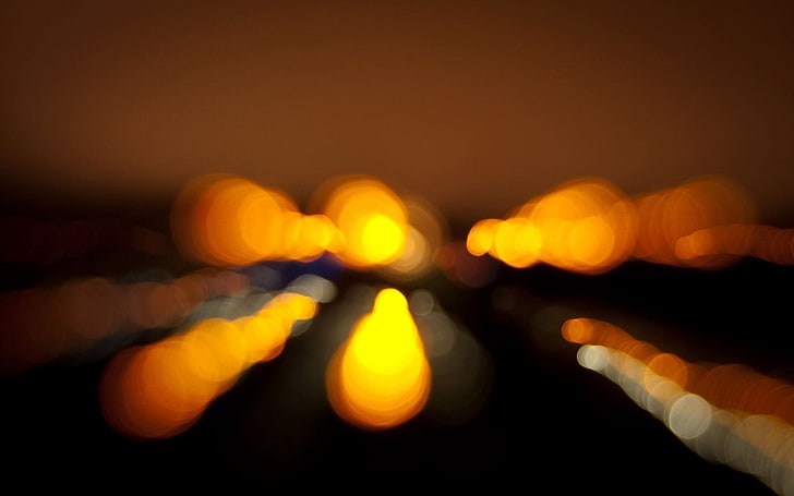 Blurred Lights Photography, black color, red, closeup, abstract Free HD Wallpaper