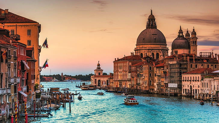 Canals of Venice, tourism, basilica di santa maria della salute, tourist attraction, roman catholic Free HD Wallpaper