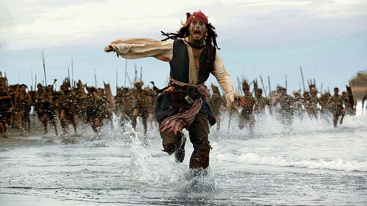 Captain Jack Sparrow Running Meme, outdoors, jack, domestic, motion Free HD Wallpaper