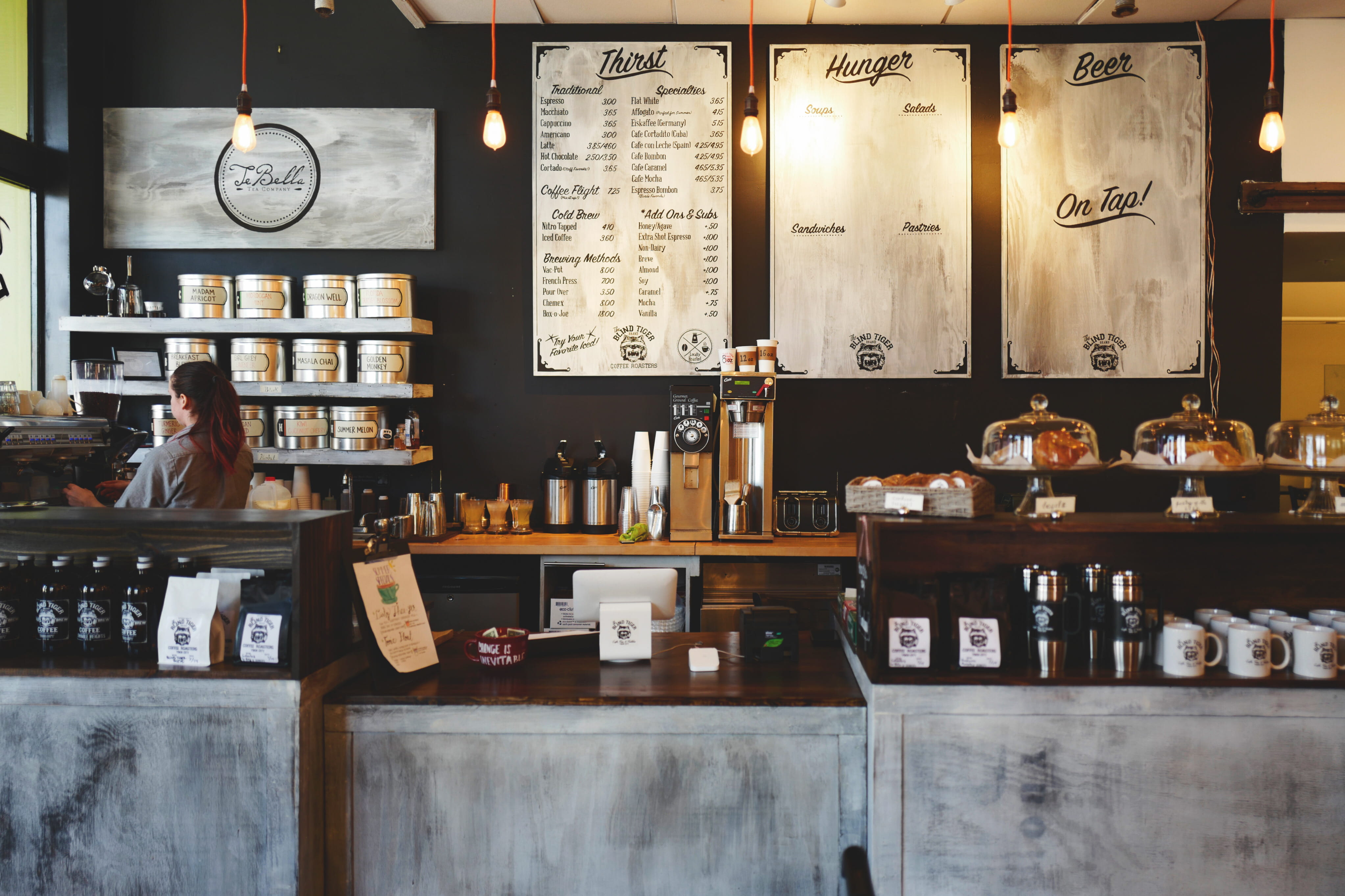 Commercial Coffee Bar, arrangement, bartender, business, bar counter