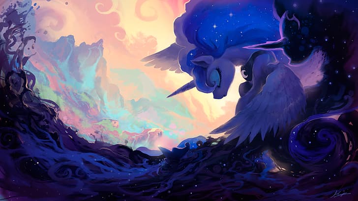 Daechwita Agust D Fan Art, my little pony, princess luna Free HD Wallpaper