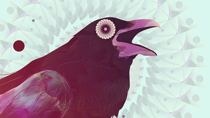 deviantART Raven Art, colors, ornate, vector, digital composite