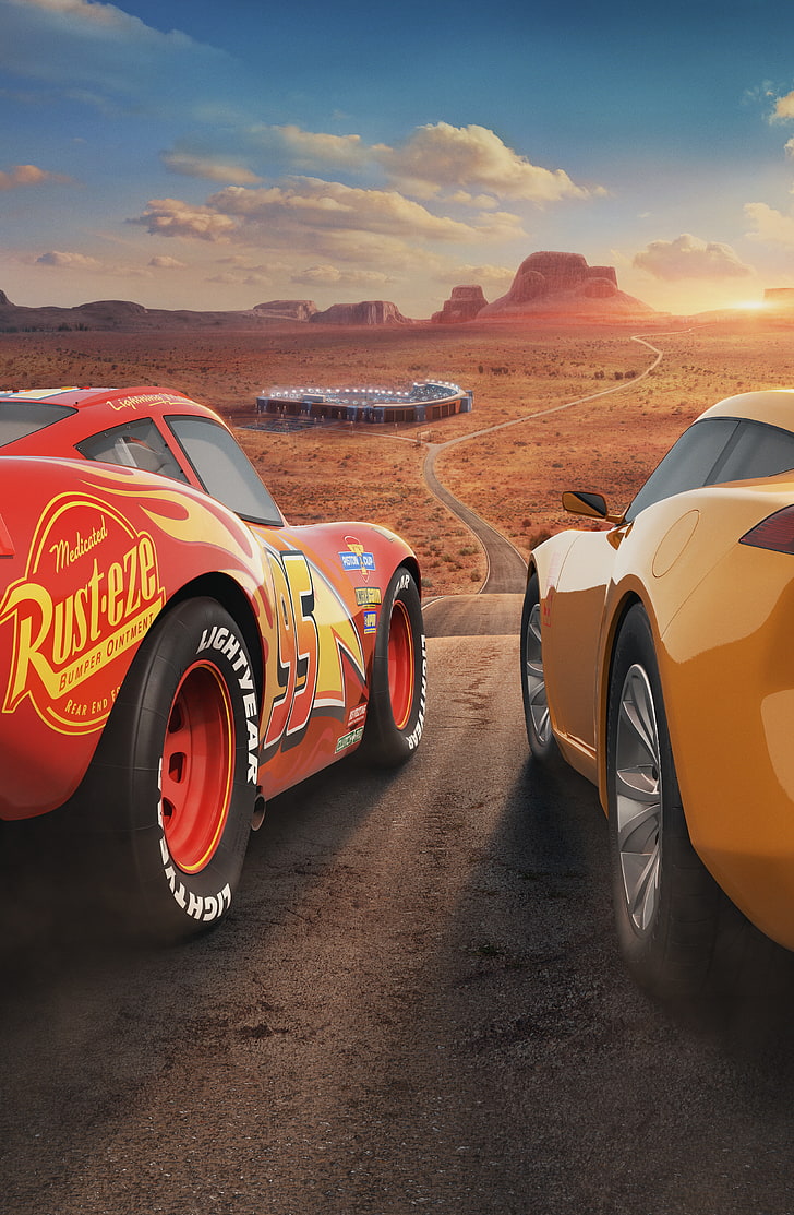 Disney Pixar Cars Racers, car, mode of transportation, travel, speed Free HD Wallpaper