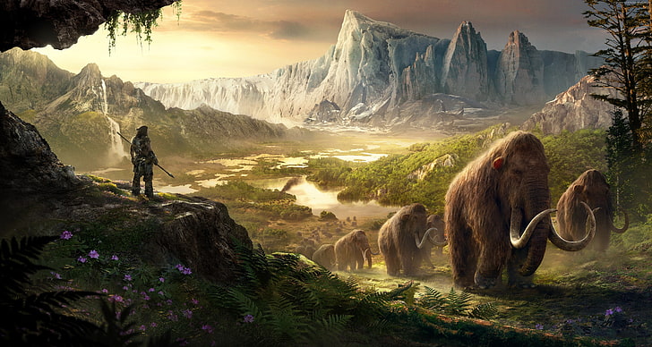 Far Cry Primal Badger, far cry primal, outdoors, mountain, environment Free HD Wallpaper