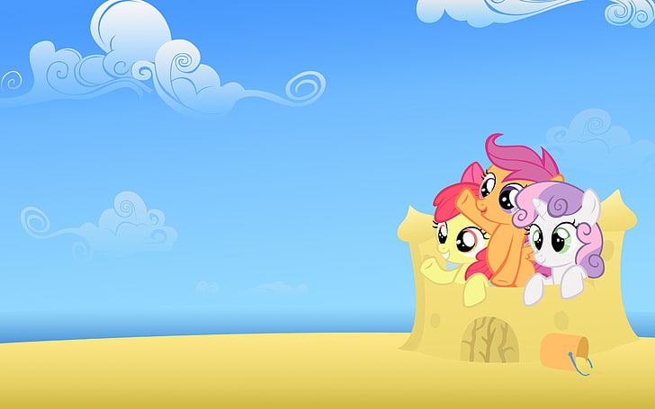 Fotos De My Little Pony, animal themes, clouds, yellow, sea