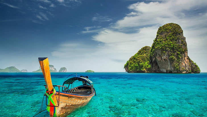 Koh Krabi, rock, sea, promontory, moored