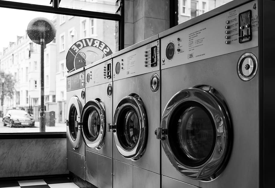 Laundry Mat or Laundromat, dryer, laundromat, camera, clock Free HD Wallpaper