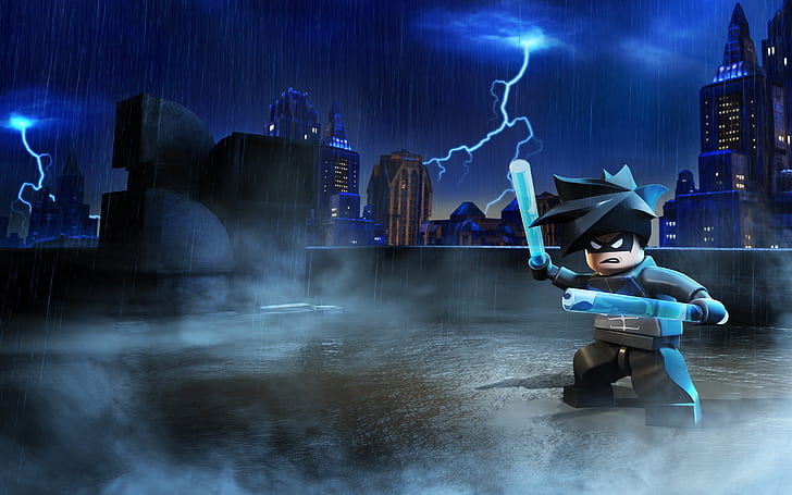 Lego Ninjago, minifigure, batman, blue, lego Free HD Wallpaper