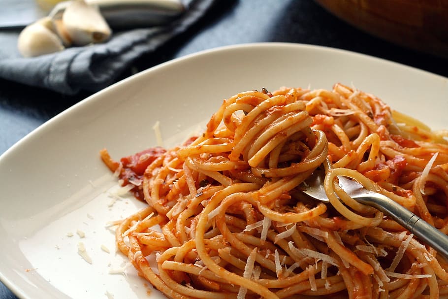 Macaroni Spaghetti, healthy eating, parmesan, traditional, dish Free HD Wallpaper