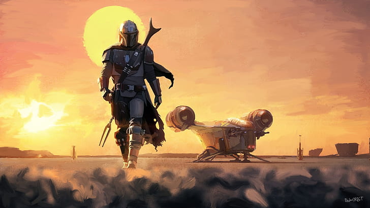 Mandalorian Clone Wars, artwork, tatooine, star wars, the mandalorian Free HD Wallpaper