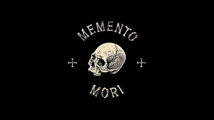 Memento Mori Skull Art, latin, cross, bones, architecture Free HD Wallpaper